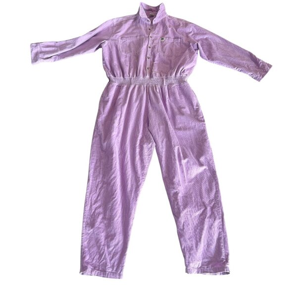 Lucy & Yak Eddie Lavender Purple Corduroy Boilersuit Jumpsuit Coveralls Size XX - Picture 4 of 14
